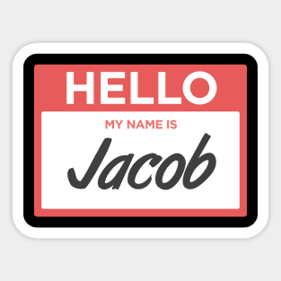 Jacob | Funny Name Tag Sticker